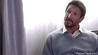 Foster stepdad fucking doggystyle while stepdaughter suck on stepmoms pussy