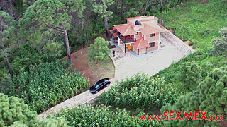 Sexy Stepmom and stepson stayed at a cold house in the mountain while stepfather went to get firewood for chimney.They had to hug and share each others' heat