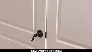 Stepbrother and stepsister watching porn