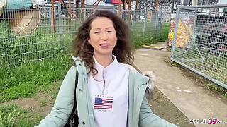 GERMAN SCOUT - ANAL DEFLORATION SEX FOR CURLY HAIR TEEN JULIA BACH AT PICKUP CASTING