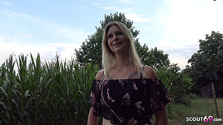 ▶▶ GERMAN SCOUT - 18yr Lara from Hamburg Talk to Fuck at Public Casting ◀◀