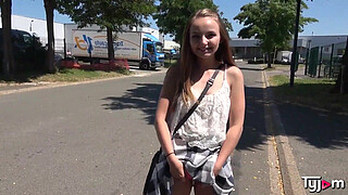 Small whore Lady Bug hard fucked on a pool table