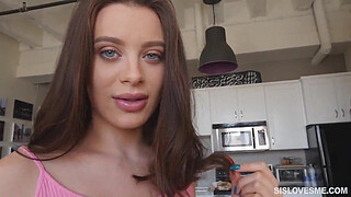 Stepbrother wants stepsister to strip for him!