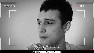 Big booty stepsister pranked into sucking dick