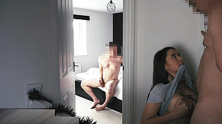 Naughty Stepdaughter Ep. 22 Pt.1 - Caught watching Stepdad masturbate