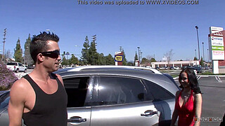 Guy With Huge Girthy Penis Stretches Her Tight Pussy Like She Is A Sex Doll