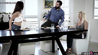 Stepdad trains teen stepdaughers butthole while is home