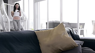 Teen Stepsister And Stepbrother Fuck While Watching Porn Together