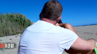 The Italian tourist gets arse fucked at the beach