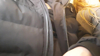 PUBLIC AIRPLANE Handjob and Blowjob - Bella Mur