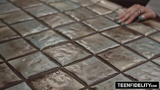 TEENFIDELITY Kate England Plays Strip Poker With StepDad