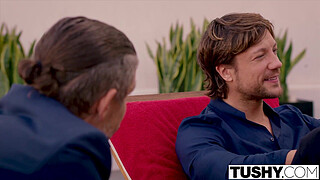 TUSHY Teen Has HOT DP At Work