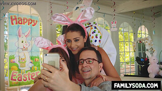 StepUncle dressed as Bunny fucks StepNiece