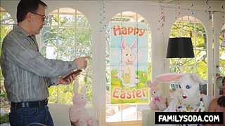 StepUncle dressed as Bunny fucks StepNiece