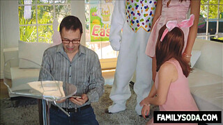 StepUncle dressed as Bunny fucks StepNiece