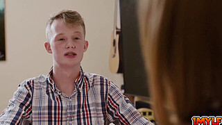 Bon Appétit! Mylf Juliett Russo serves nasty cum glazed chicken for dinner to herself and to her young stepson Jimmy Michaels!