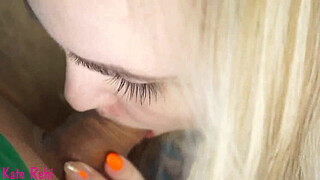 Sucks dick and fucks juicy pussy. Close-up