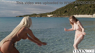 VIXEN Bratty Blonde College Girls Polly Yangs And Era Queen Share A Shaft In Naughty 3way