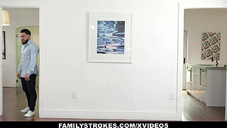 FamilyStrokes - Stepsister (Maya Farrell) Learns To Suck My Dick In Her Hijab