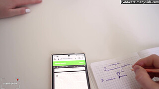 Student fucked a teacher on the table