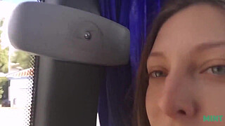 Talia Mint Naughty Public Bus Ride Real Public