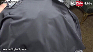 - Housemaid swallows a cumshot from her boss while his wife is away