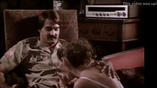 Classic pornstar legend Annette Haven giving a blowjob