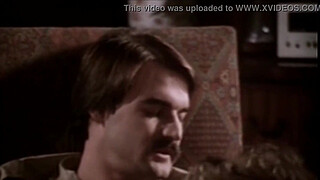 Classic pornstar legend Annette Haven giving a blowjob