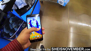 I'm Stuffing A Painful Sex Machine Inside My Whore Step Daughter Shaved Pussy And BDSM Spanking Her Big Booty As Punishment For Stealing From Me, Busty Blonde Ebony Sheisnovember Nipples And Big Tits Out, While Her Step Mom Is Gone on Msnovember