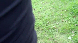 European amateur fucks in public for cash