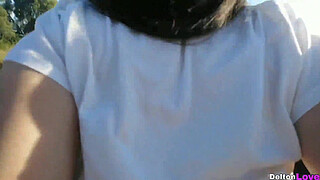 Bike ride with my girlfriend gets out of control, she starts to undress and I ended up fucking her