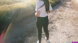 Bike ride with my girlfriend gets out of control, she starts to undress and I ended up fucking her