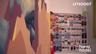 Sirena Sweet Gives Stud Blowjob & Rides His Dick To Let Her Stay At The Hostel - LETSDOEIT