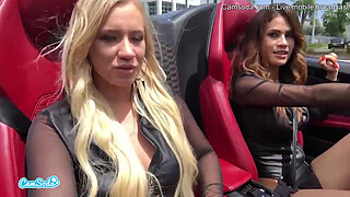 Camsoda - Latina Vanessa Veracruz Masturbating and Lesbian Sex With Bailey Brooke While Driving Lamborghini