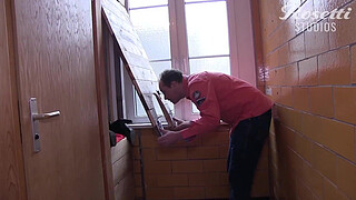 Perverse blonde anonymously fucked and inseminated the anus