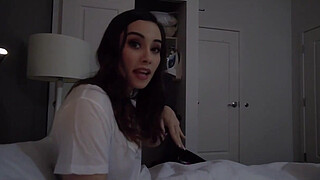 Step brother and sister share bed