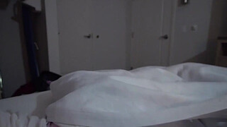 Step brother and sister share bed