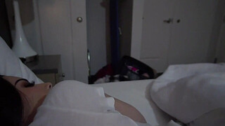 Step brother and sister share bed