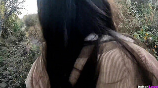 Sucking my best friend's big dick outdoors, we were very horny and ended up fucking