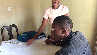 Ebony Student Takes Advantage Of Her Teacher During A Lesson