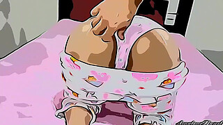 Step Uncle Takes Advantage Of His Step Niece When She Is Alone Massaging Her Body Part 1 - Cartoon