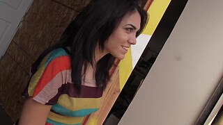 Adrienne Anderson Struggles To Fit A Large Cock Inside