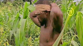 Amaka the village bitch visited Okoro in the farm for quick blow job