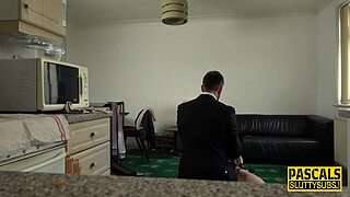 Ballgagged submissive teenager gets pounded