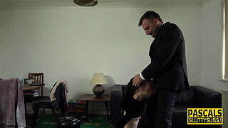 Ballgagged submissive teenager gets pounded