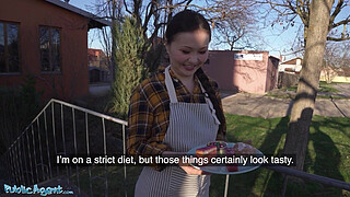 Public Agent Asian Girl Luna Truelove Offers Her Cream Cakes for a Creampie