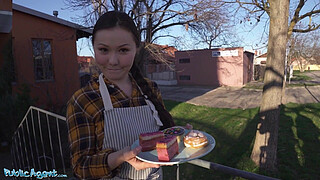 Public Agent Asian Girl Luna Truelove Offers Her Cream Cakes for a Creampie