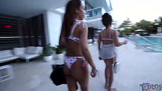 Toticos.com 18yo latina & filipina teen interracial threeway fuck in south beach Miami