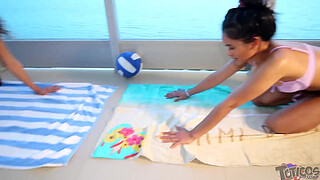 Toticos.com 18yo latina & filipina teen interracial threeway fuck in south beach Miami