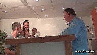 Amateur French milf hard sodomized fist fucked and cum covered for her casting